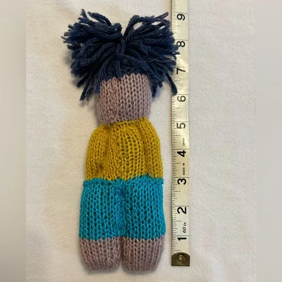 NWOT Hand Knit Color Block Doll Boutique Find - Picture 5 of 5